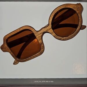 Handmade walnut tree glasses.